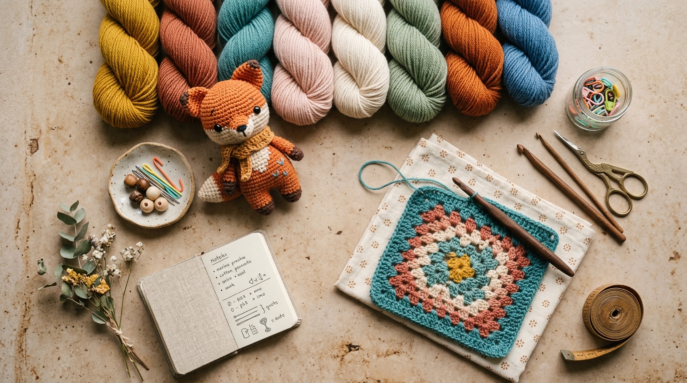 Cozy Crochet Studio Workspace