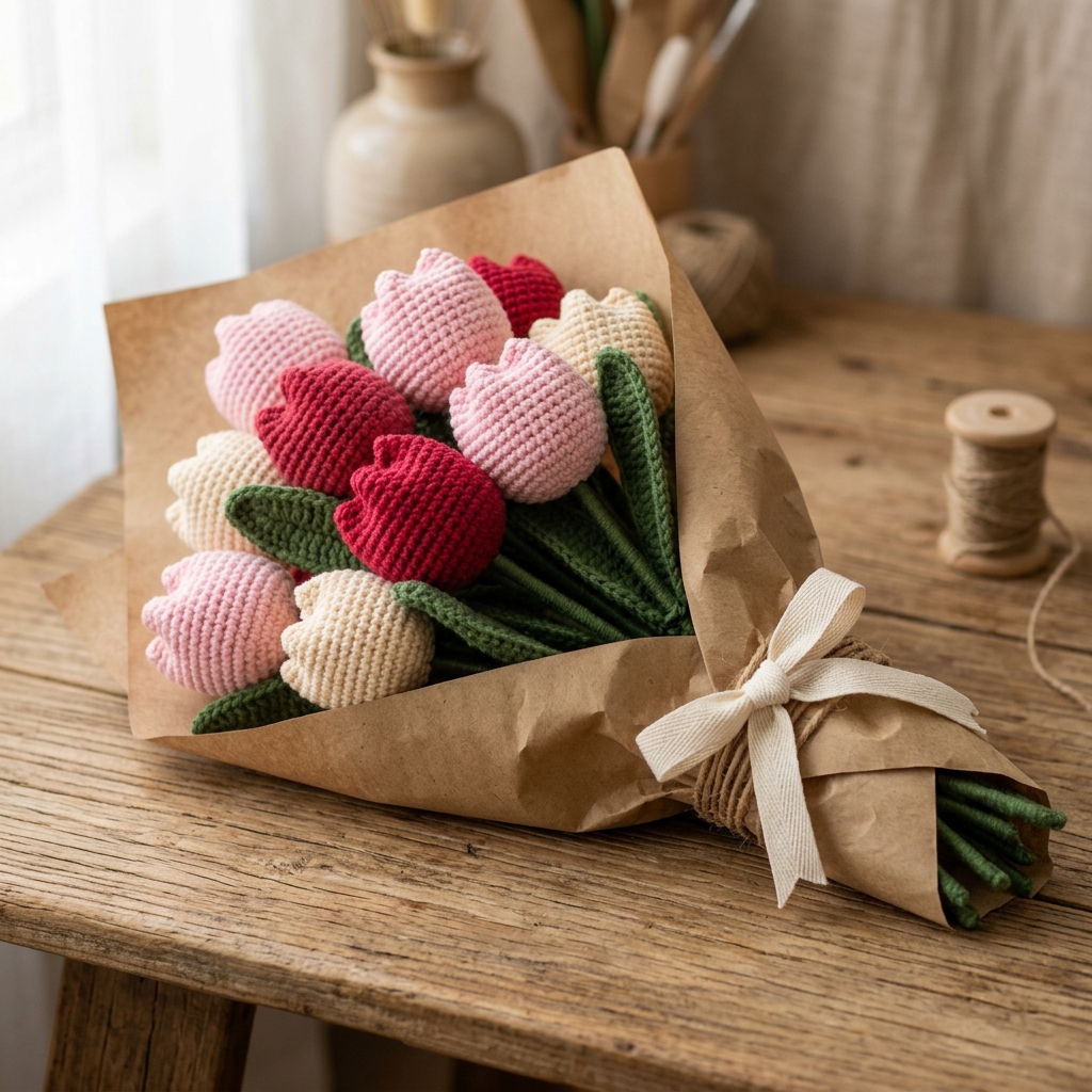 Everlasting Crochet Tulips